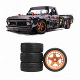Maxbell 4Pcs 1/10 Drifting Wheels Tires Set Replacement Good Grip RC Car Drifting Tires
