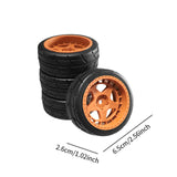 Maxbell 4Pcs 1/10 Drifting Wheels Tires Set Replacement Good Grip RC Car Drifting Tires