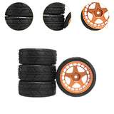 Maxbell 4Pcs 1/10 Drifting Wheels Tires Set Replacement Good Grip RC Car Drifting Tires