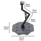 Maxbell Action Figure Base Angle Height Adjustable Self Assembly for 1/100 RG Black