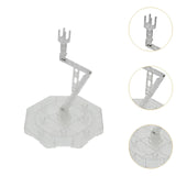 Maxbell Action Figure Base Angle Height Adjustable Self Assembly for 1/100 RG Clear
