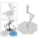 Maxbell Action Figure Base Angle Height Adjustable Self Assembly for 1/100 RG Clear