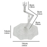 Maxbell Action Figure Base Angle Height Adjustable Self Assembly for 1/100 RG Clear