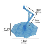 Maxbell Action Figure Base Angle Height Adjustable Self Assembly for 1/100 RG Blue