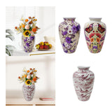 Maxbell 3D Puzzle Flower Vase Flower Arrangements for Office Bedroom Home Decoration purple flowers