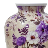 Maxbell 3D Puzzle Flower Vase Flower Arrangements for Office Bedroom Home Decoration purple flowers