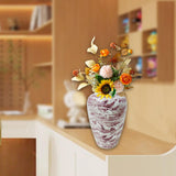 Maxbell 3D Puzzle Flower Vase Flower Arrangements for Office Bedroom Home Decoration leaves
