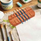 Maxbell Wooden Paint Brush Holder Display Stand for Calligraphy Oil Acrylic Painting