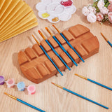 Maxbell Wooden Paint Brush Holder Display Stand for Calligraphy Oil Acrylic Painting