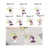 Maxbell Acrylic Keychain Portable Versatile Adorable Keyring for Women Birthday Gift Style A