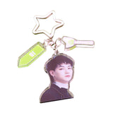 Maxbell Acrylic Keychain Portable Versatile Adorable Keyring for Women Birthday Gift Style E