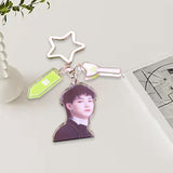 Maxbell Acrylic Keychain Portable Versatile Adorable Keyring for Women Birthday Gift Style E