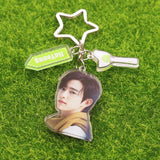Maxbell Acrylic Keychain Portable Versatile Adorable Keyring for Women Birthday Gift Style F