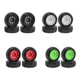 Maxbell 4 Pieces 1/18 RC Car Wheels and Tires Easy to Install Sturdy Direct Replaces Black