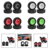 Maxbell 4 Pieces 1/18 RC Car Wheels and Tires Easy to Install Sturdy Direct Replaces Black