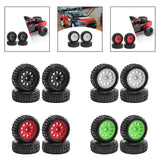 Maxbell 4 Pieces 1/18 RC Car Wheels and Tires Easy to Install Sturdy Direct Replaces Black