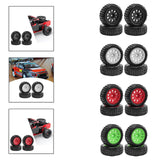 Maxbell 4 Pieces 1/18 RC Car Wheels and Tires Easy to Install Sturdy Direct Replaces Black