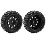 Maxbell 4 Pieces 1/18 RC Car Wheels and Tires Easy to Install Sturdy Direct Replaces Black