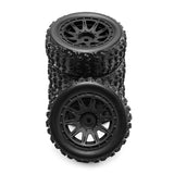 Maxbell 4 Pieces 1/18 RC Car Wheels and Tires Easy to Install Sturdy Direct Replaces Black