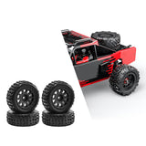 Maxbell 4 Pieces 1/18 RC Car Wheels and Tires Easy to Install Sturdy Direct Replaces Black