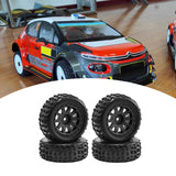 Maxbell 4 Pieces 1/18 RC Car Wheels and Tires Easy to Install Sturdy Direct Replaces Black
