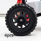 Maxbell 4 Pieces 1/18 RC Car Wheels and Tires Easy to Install Sturdy Direct Replaces Black
