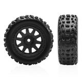 Maxbell 4 Pieces 1/18 RC Car Wheels and Tires Easy to Install Sturdy Direct Replaces Black