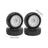 Maxbell 4 Pieces 1/18 RC Car Wheels and Tires Easy to Install Sturdy Direct Replaces White