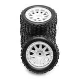 Maxbell 4 Pieces 1/18 RC Car Wheels and Tires Easy to Install Sturdy Direct Replaces White