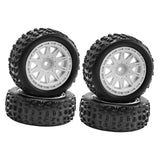 Maxbell 4 Pieces 1/18 RC Car Wheels and Tires Easy to Install Sturdy Direct Replaces White
