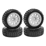 Maxbell 4 Pieces 1/18 RC Car Wheels and Tires Easy to Install Sturdy Direct Replaces White