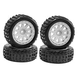 Maxbell 4 Pieces 1/18 RC Car Wheels and Tires Easy to Install Sturdy Direct Replaces White