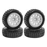 Maxbell 4 Pieces 1/18 RC Car Wheels and Tires Easy to Install Sturdy Direct Replaces White