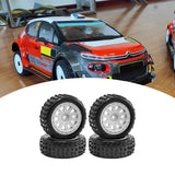Maxbell 4 Pieces 1/18 RC Car Wheels and Tires Easy to Install Sturdy Direct Replaces White
