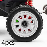 Maxbell 4 Pieces 1/18 RC Car Wheels and Tires Easy to Install Sturdy Direct Replaces White