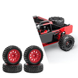 Maxbell 4 Pieces 1/18 RC Car Wheels and Tires Easy to Install Sturdy Direct Replaces Red