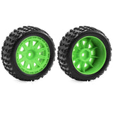 Maxbell 4 Pieces 1/18 RC Car Wheels and Tires Easy to Install Sturdy Direct Replaces Green