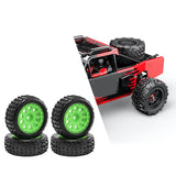 Maxbell 4 Pieces 1/18 RC Car Wheels and Tires Easy to Install Sturdy Direct Replaces Green