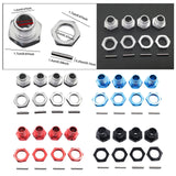 Maxbell 4 Pieces RC Hex Hubs RC Crawler 17mm Spare Parts Accessory Wheel Hex Adapter Argent