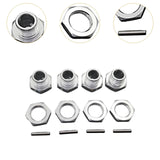 Maxbell 4 Pieces RC Hex Hubs RC Crawler 17mm Spare Parts Accessory Wheel Hex Adapter Argent