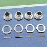 Maxbell 4 Pieces RC Hex Hubs RC Crawler 17mm Spare Parts Accessory Wheel Hex Adapter Argent