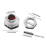 Maxbell 4 Pieces RC Hex Hubs RC Crawler 17mm Spare Parts Accessory Wheel Hex Adapter Argent
