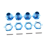 Maxbell 4 Pieces RC Hex Hubs RC Crawler 17mm Spare Parts Accessory Wheel Hex Adapter Blue
