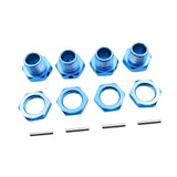 Maxbell 4 Pieces RC Hex Hubs RC Crawler 17mm Spare Parts Accessory Wheel Hex Adapter Blue