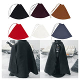 Maxbell 1:12 Scale Action Figure Cape Costume Action Figure Clothes for 6inch Figure black