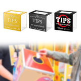 Maxbell Tip Jar Fundraising Acrylic Money Storage Container for Cafe Musician Voting Gold