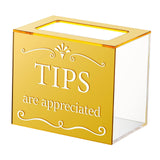 Maxbell Tip Jar Fundraising Acrylic Money Storage Container for Cafe Musician Voting Gold