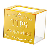 Maxbell Tip Jar Fundraising Acrylic Money Storage Container for Cafe Musician Voting Gold