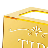 Maxbell Tip Jar Fundraising Acrylic Money Storage Container for Cafe Musician Voting Gold