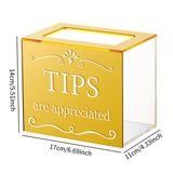 Maxbell Tip Jar Fundraising Acrylic Money Storage Container for Cafe Musician Voting Gold